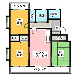 ロワイヤルS 3LDKの間取図画像
