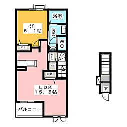 アイアゲート 1LDKの間取図画像