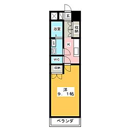 エクセレンスアイディー 1Kの間取図画像