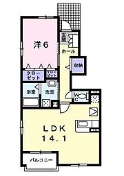 メゾンドジュネス 1LDKの間取図画像
