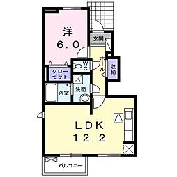 ラ・メール真伝 2LDKの間取図画像