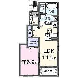 モンテ クロッシュ 2LDKの間取図画像
