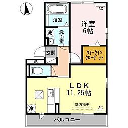 ル・プランタン 1LDKの間取図画像