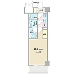 ウィングコート深沢 1Kの間取図画像