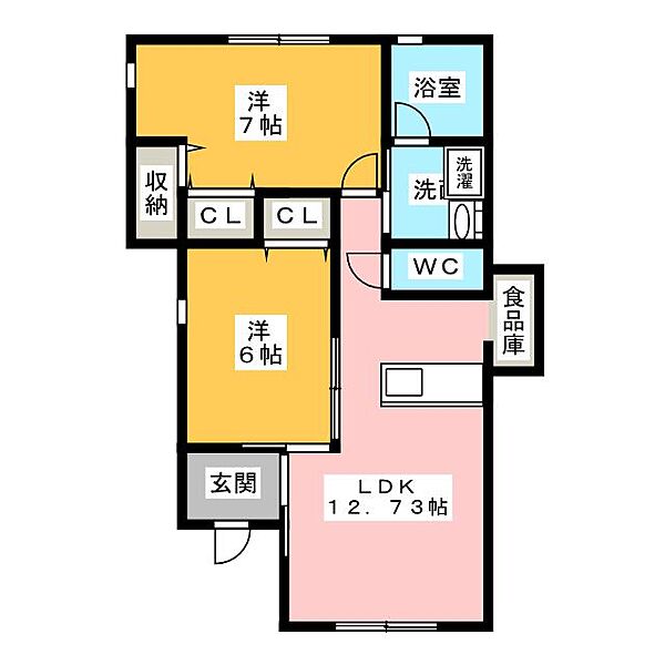 東山テラス ｜愛知県豊橋市大岩町字北山(賃貸アパート2LDK・1階・55.84㎡)の写真 その2