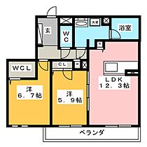 ラフ　アンド　タフ　向山  ｜ 愛知県豊橋市向山町字水車（賃貸マンション2LDK・2階・62.55㎡） その2