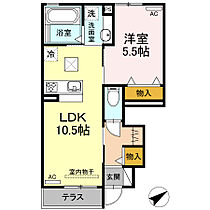 クレール水神　Ｂ  ｜ 愛知県豊橋市高師町字水神（賃貸アパート1LDK・1階・40.45㎡） その2