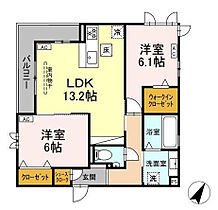 D-squareつつじが丘　1号地 201 ｜ 愛知県豊橋市つつじが丘３丁目29番26の一部（賃貸アパート2LDK・2階・61.77㎡） その2