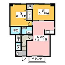 ガーデンエイト  ｜ 愛知県豊橋市北島町字北島（賃貸アパート2LDK・1階・56.83㎡） その2