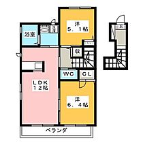 サニービュー牛川II  ｜ 愛知県豊橋市牛川薬師町（賃貸アパート2LDK・2階・60.44㎡） その2