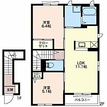 サニービュー牛川I  ｜ 愛知県豊橋市牛川薬師町（賃貸アパート2LDK・2階・57.17㎡） その2