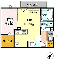 アメニティ橋口  ｜ 愛知県豊橋市下地町字橋口（賃貸アパート1LDK・2階・40.27㎡） その2