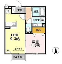 ぱるタウン　Ｃ  ｜ 愛知県豊橋市大村町字大ノ前（賃貸アパート1LDK・2階・34.72㎡） その2