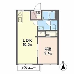 ローズハイツ 1LDKの間取図画像