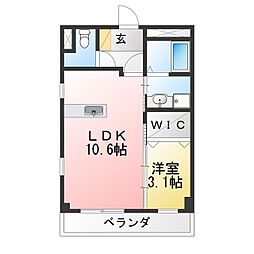 アンフォルム 1LDKの間取図画像