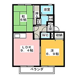 ニューウィンディア二川 2LDKの間取図画像