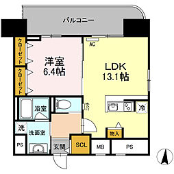 CASA94 1LDKの間取図画像