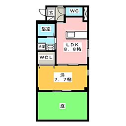 アンフォルム 1LDKの間取図画像