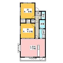 リネット中野  ｜ 愛知県一宮市萩原町東宮重字北沖（賃貸マンション2LDK・3階・58.71㎡） その2