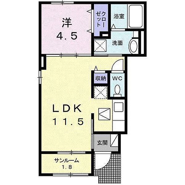 ペルソナ 101｜愛知県一宮市大和町妙興寺字於保越(賃貸アパート1LDK・1階・40.03㎡)の写真 その2