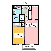 緑の家  ｜ 愛知県一宮市緑５丁目（賃貸アパート1LDK・2階・44.82㎡） その2