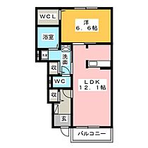 レジェンドI  ｜ 愛知県一宮市馬見塚字郷内（賃貸アパート1LDK・1階・48.35㎡） その2