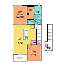 メゾン・クレメントＢ  ｜ 愛知県一宮市西五城字中川田（賃貸アパート2LDK・2階・58.70㎡） その2