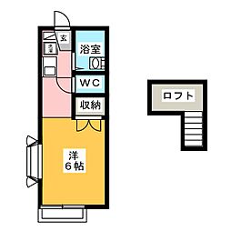 サンセレーノ ワンルームの間取図画像