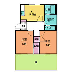 コーポ・フレンド 2Kの間取図画像