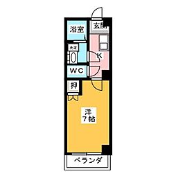コンフォート97 1Kの間取図画像