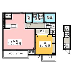 ノーベルメゾンセドレ 1LDKの間取図画像