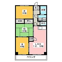 大和ビレッジ  ｜ 愛知県岡崎市大和町字荒田（賃貸マンション3LDK・3階・65.00㎡） その2