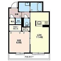 ブランドールＳ  ｜ 愛知県岡崎市羽根町字小豆坂（賃貸マンション1LDK・2階・45.87㎡） その2