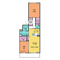 フロントマーレ 2LDKの間取図画像