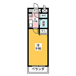 A・City岡崎井内町 1Kの間取図画像