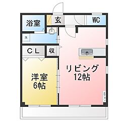 KAZ・2 1LDKの間取図画像