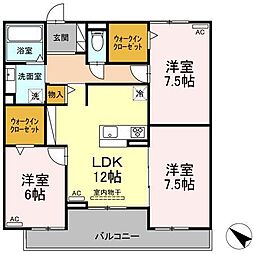 ビューテラス竜美 3LDKの間取図画像