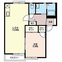 ジョイファミール 1LDKの間取図画像