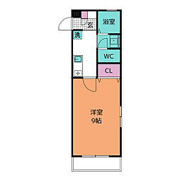 パレット-O4 1Kの間取図画像