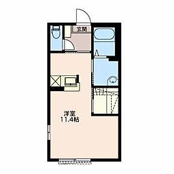 パークヒル ワンルームの間取図画像