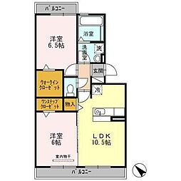 グランタスティエーラ 2LDKの間取図画像