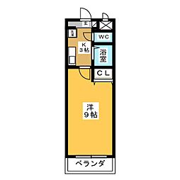 A・City岡崎井内町 1Kの間取図画像