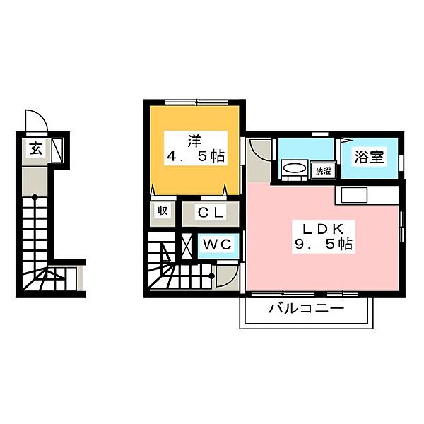 エクレール中浜 ｜愛知県豊橋市中浜町(賃貸アパート1LDK・2階・41.77㎡)の写真 その2