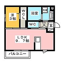 プランドールXI 101 ｜ 愛知県豊橋市向草間町字向郷33番10（賃貸アパート1LDK・1階・32.77㎡） その2