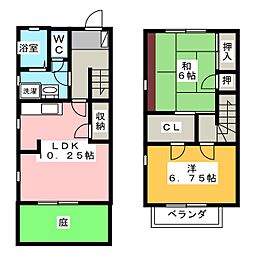 フローレスC 2LDKの間取図画像
