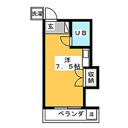 DIAPALACE扇田 ワンルームの間取図画像