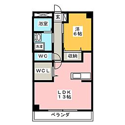アゼリアすわ 1LDKの間取図画像