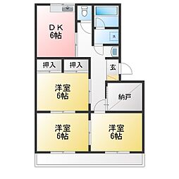 朝日マンション 3SDKの間取図画像