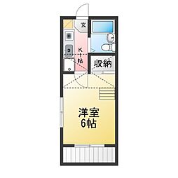 セザンヌ 1Kの間取図画像