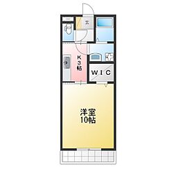 ルミエールITO 1Kの間取図画像